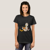 Funny duck alone time safety introvert reading t-shirt (Voorkant volledig)