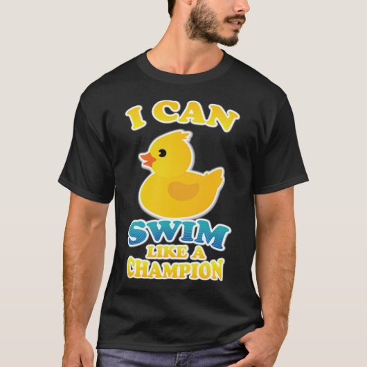 Funny Duck Animal Champion Swim Summer labrador T-shirt (Voorkant)