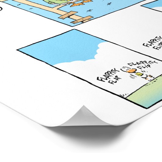 Funny Duck Aviation Cartoon Poster (Hoek)