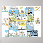 Funny Duck Aviation Cartoon Poster (Voorkant)
