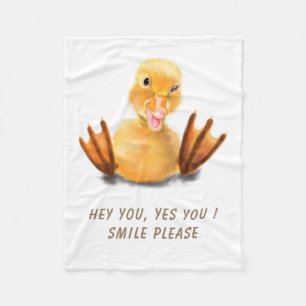 Funny Duck Baby Fleece Deken