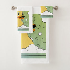 Funny Duck Badkamer Handdoek Set – Aangepaste 3-de