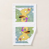 Funny Duck Badkamer Handdoek Set – Aangepaste 3-de (Handdoek)