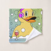 Funny Duck Badkamer Handdoek Set – Aangepaste 3-de (Wasdoekje)