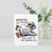 Funny Duck Briefkaart (Staand voorkant)