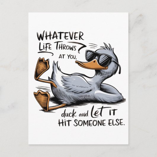 Funny Duck Briefkaart (Voorkant)