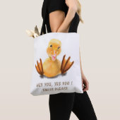 Funny Duck Canvas tas - Aangepaste tekst (Dichtbij)