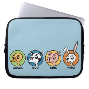 FUNNY DUCK COW PIG EN RABBIT LAPTOP SLEEP SLEEVE