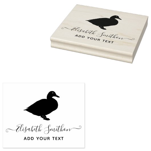Funny Duck Cute Bird Personal Stationery Rubberstempel (Gestempeld)