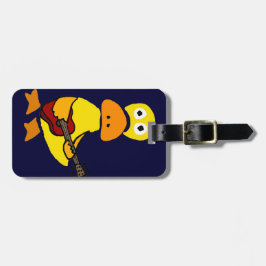 Funny Duck die Guitar Primitive Art speelt Bagagelabel