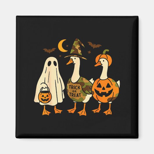 Funny Duck Duck Boo Halloween Costume Duck Magneet (Voorkant)
