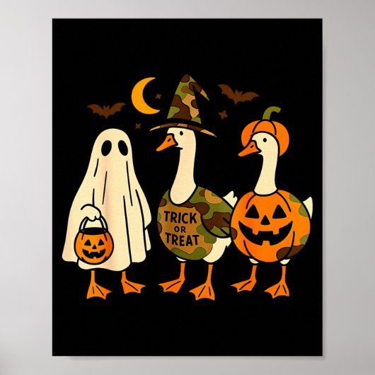 Funny Duck Duck Boo Halloween Costume Duck  Poster (Voorkant)