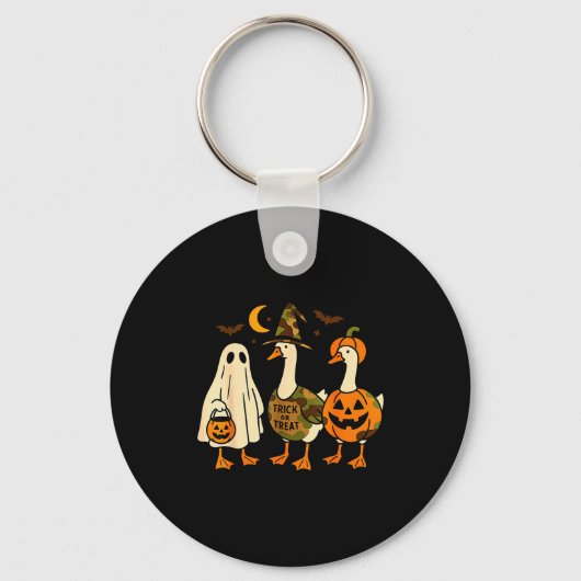 Funny Duck Duck Boo Halloween Costume Duck  Sleutelhanger (Voorkant)