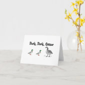 Funny Duck Duck Goose Cartoon, Kinder Game Pun Kaart (Gele Bloem)