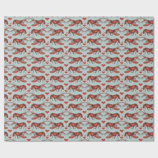 Funny Duck Egg Blue Je bent mijn kreeft Romance Cadeaupapier (Vlak)