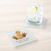 Funny Duck Glass Onderzetter Smile - Aangepaste te (Schuin)