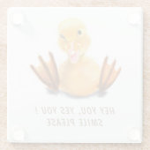Funny Duck Glass Onderzetter Smile - Aangepaste te (Achterkant)