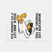 Funny Duck Graphic Men Women Funny Quote Fleece Deken (Voorkant (Horizontaal))