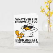 Funny Duck Graphic Men Women Funny Quote  Kaart (Gele Bloem)