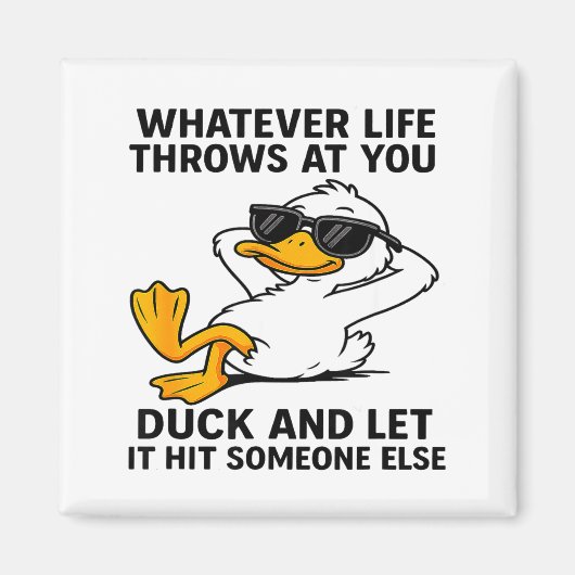 Funny Duck Graphic Men Women Funny Quote  Magneet (Voorkant)