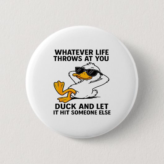 Funny Duck Graphic Men Women Funny Quote  Ronde Button 5,7 Cm (Voorkant)