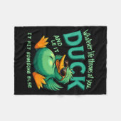Funny Duck Graphic Men Women Teens Funny Quote  Fleece Deken (Voorkant (Horizontaal))