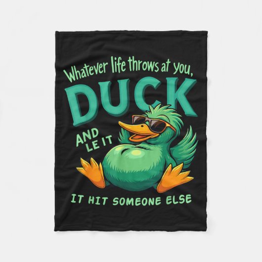 Funny Duck Graphic Men Women Teens Funny Quote  Fleece Deken (Voorkant)