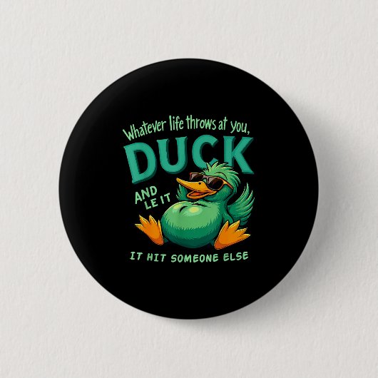 Funny Duck Graphic Men Women Teens Funny Quote  Ronde Button 5,7 Cm (Voorkant)