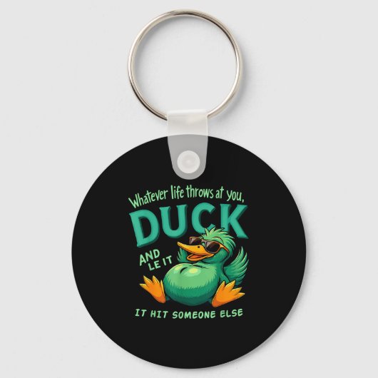 Funny Duck Graphic Men Women Teens Funny Quote  Sleutelhanger (Voorkant)