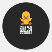 Funny Duck Graphic Ronde Sticker (Voorkant)
