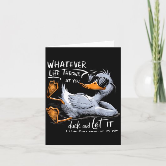 Funny Duck Graphic Tee Men Women Funny Quote  Kaart (Voorkant)
