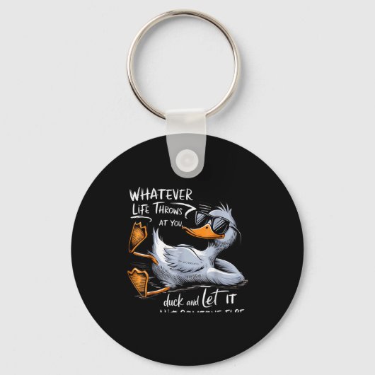 Funny Duck Graphic Tee Men Women Funny Quote  Sleutelhanger (Voorkant)