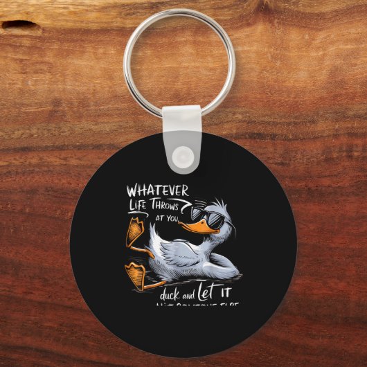 Funny Duck Graphic Tee Men Women Funny Quote Sleutelhanger (Voorkant)