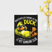 Funny Duck Graphic Tees Men Women Funny Quote  Kaart (Gele Bloem)