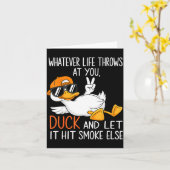 Funny Duck Graphic Tees Men Women Funny Quote Kaart (Gele Bloem)