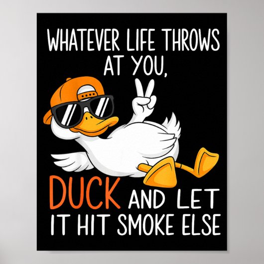 Funny Duck Graphic Tees Men Women Funny Quote Poster (Voorkant)