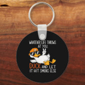 Funny Duck Graphic Tees Men Women Funny Quote  Sleutelhanger (Voorkant)