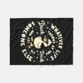 Funny Duck Graphic Tees Men Women Teens Funny Quot Fleece Deken (Voorkant (Horizontaal))