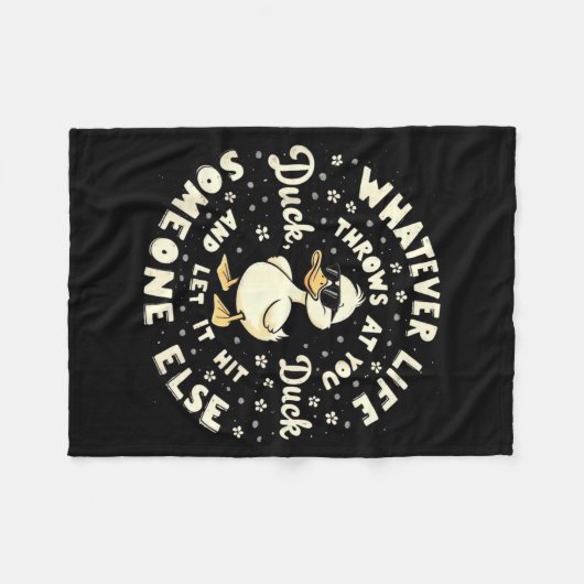 Funny Duck Graphic Tees Men Women Teens Funny Quot Fleece Deken (Voorkant (Horizontaal))