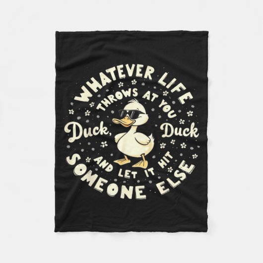 Funny Duck Graphic Tees Men Women Teens Funny Quot Fleece Deken (Voorkant)