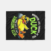 Funny Duck Graphic Tees Men Women Teens Funny Quot Fleece Deken (Voorkant (Horizontaal))