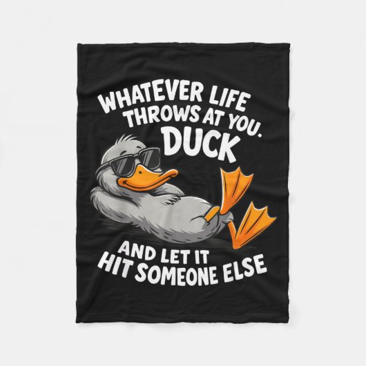 Funny Duck Graphic Tees Men Women Teens Funny Quot Fleece Deken (Voorkant)