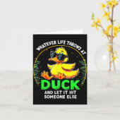 Funny Duck Graphic Tees Men Women Teens Funny Quot Kaart (Gele Bloem)