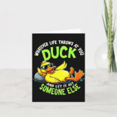 Funny Duck Graphic Tees Men Women Teens Funny Quot Kaart (Voorkant)