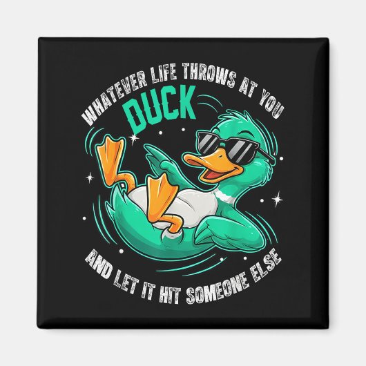 Funny Duck Graphic Tees Men Women Teens Funny Quot Magneet (Voorkant)