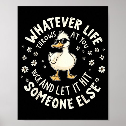 Funny Duck Graphic Tees Men Women Teens Funny Quot Poster (Voorkant)