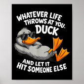 Funny Duck Graphic Tees Men Women Teens Funny Quot Poster (Voorkant)