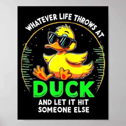 Funny Duck Graphic Tees Men Women Teens Funny Quot Poster (Voorkant)