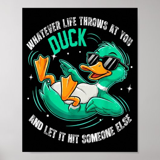 Funny Duck Graphic Tees Men Women Teens Funny Quot Poster (Voorkant)