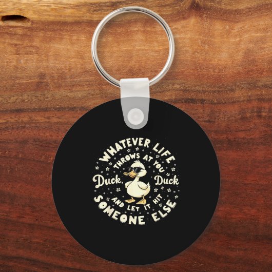 Funny Duck Graphic Tees Men Women Teens Funny Quot Sleutelhanger (Voorkant)